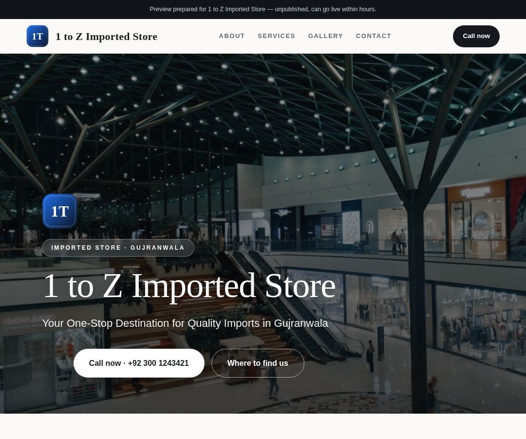 1 to Z Imported Store