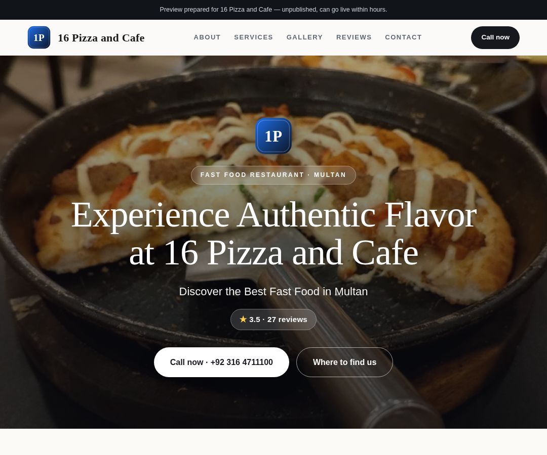 16 Pizza and Cafe