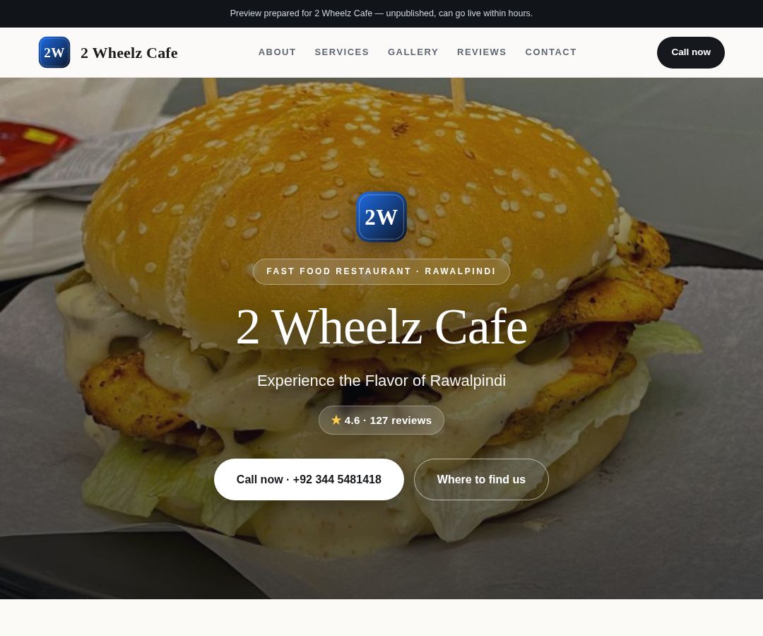 2 Wheelz Cafe