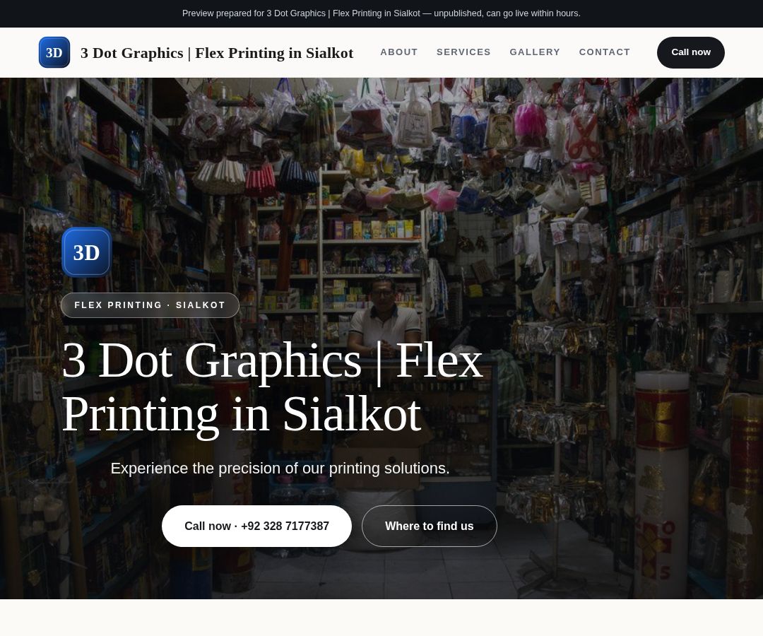 3 Dot Graphics | Flex Printing in Sialkot