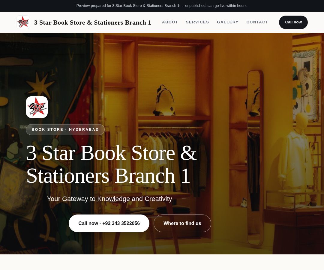 3 Star Book Store & Stationers Branch 1