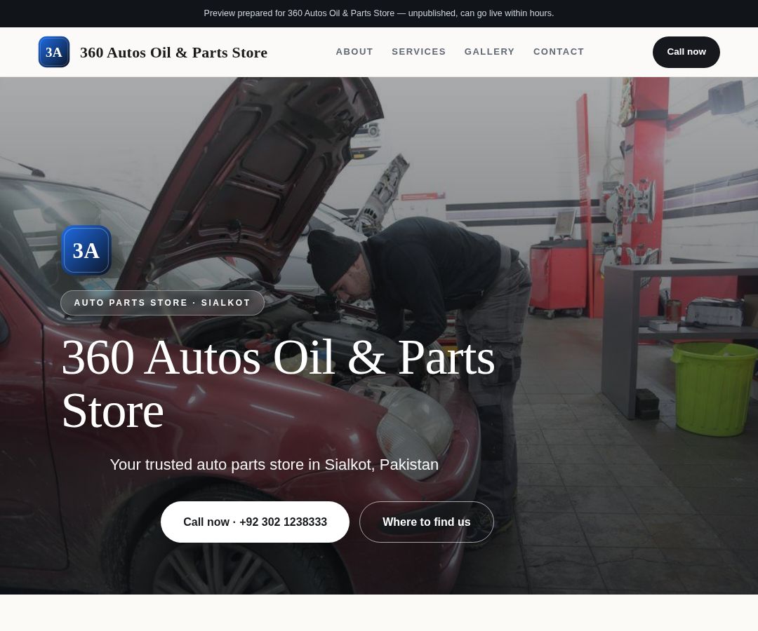 360 Autos Oil & Parts Store