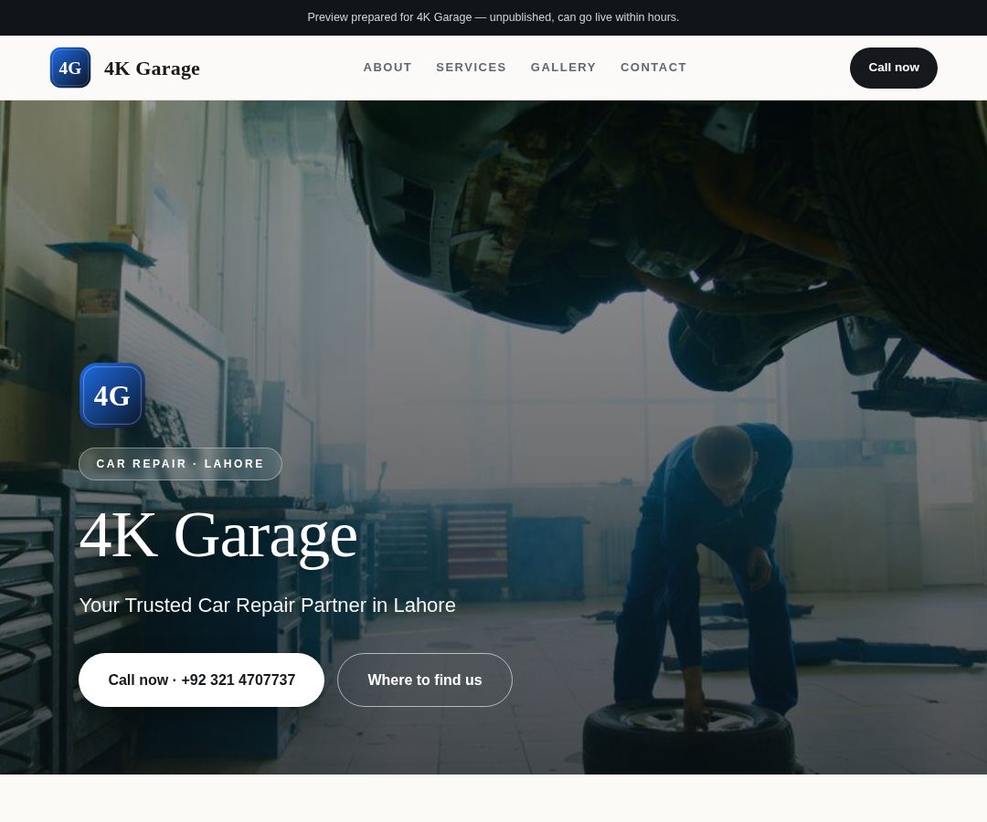 4K Garage