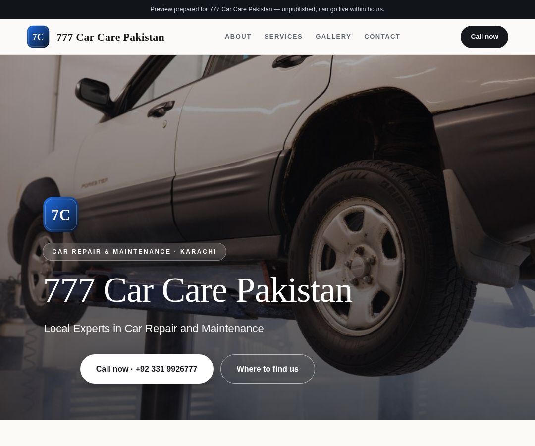 777 Car Care Pakistan