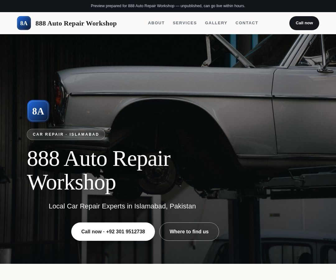 888 Auto Repair Workshop
