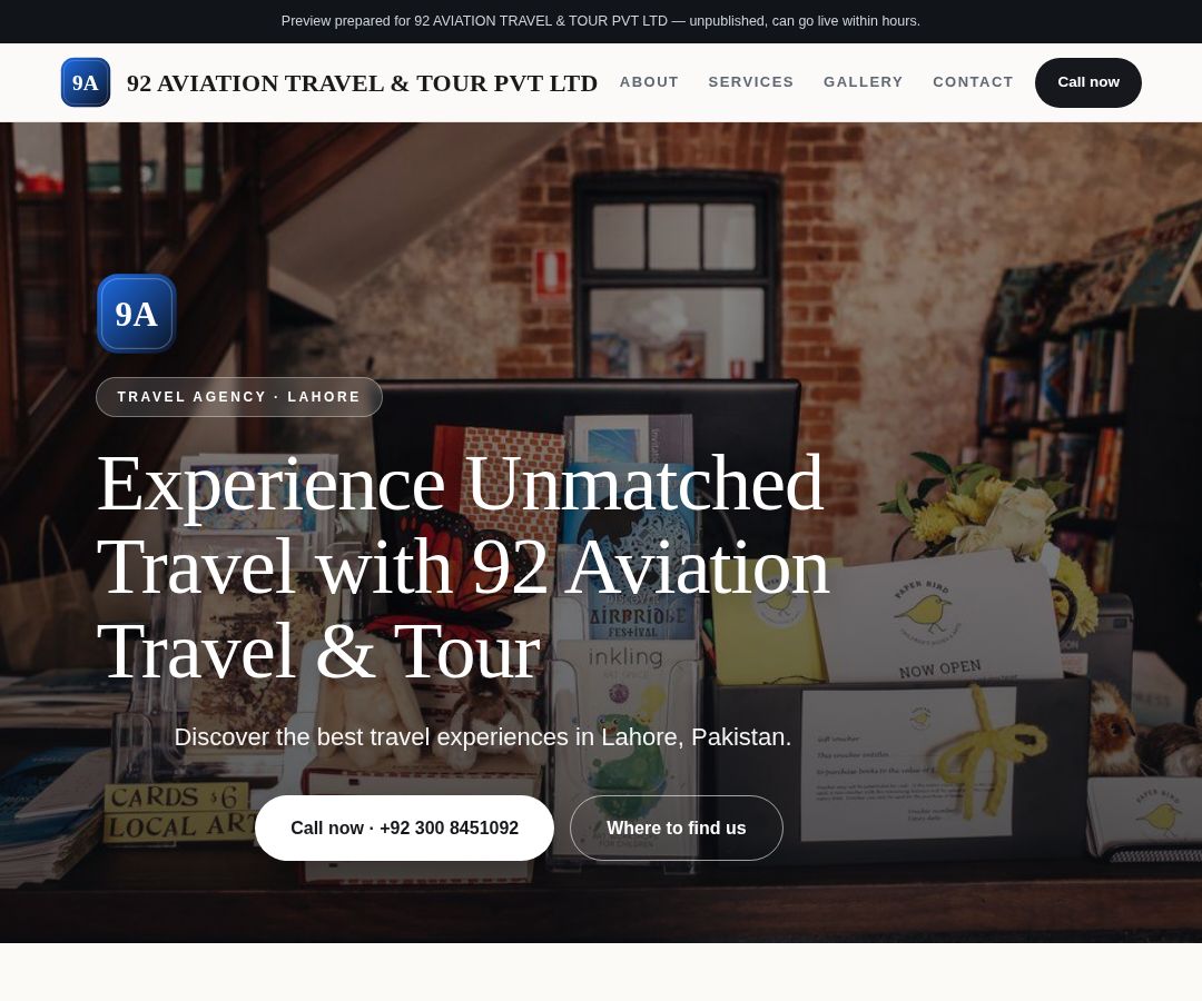 92 AVIATION TRAVEL & TOUR PVT LTD