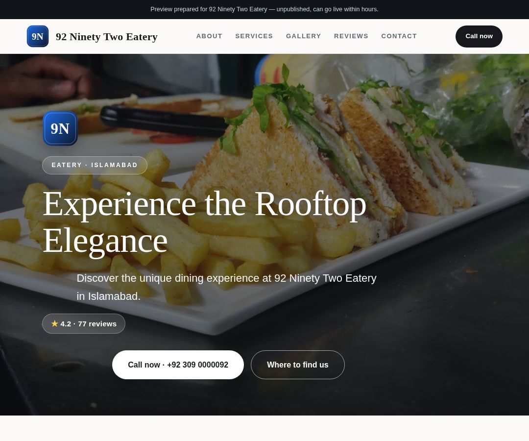 92 Ninety Two Eatery