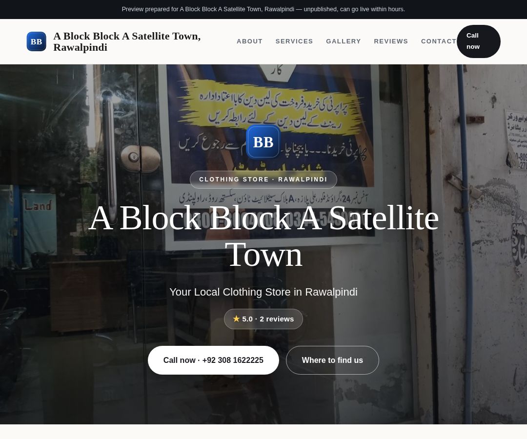 A Block Block A Satellite Town, Rawalpindi