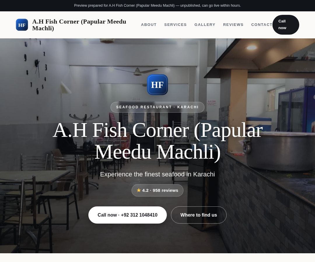 A.H Fish Corner (Papular Meedu Machli)