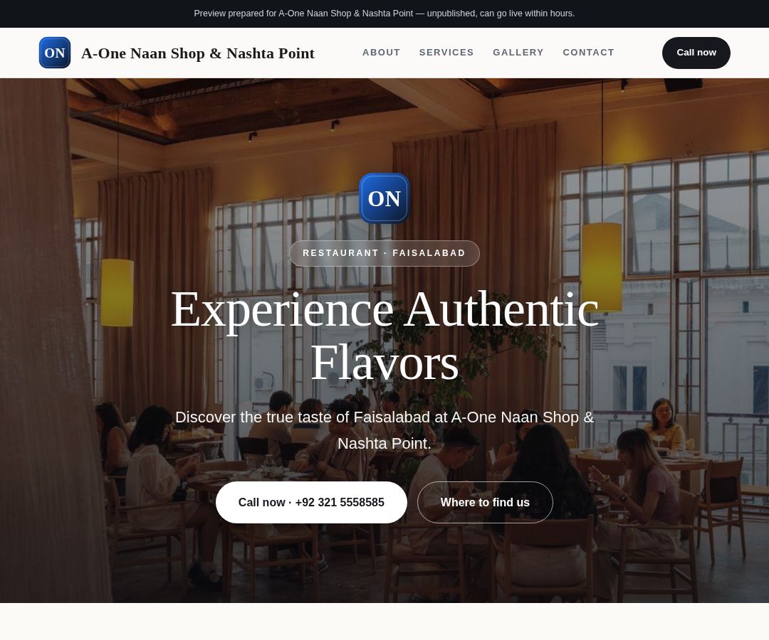 A-One Naan Shop & Nashta Point