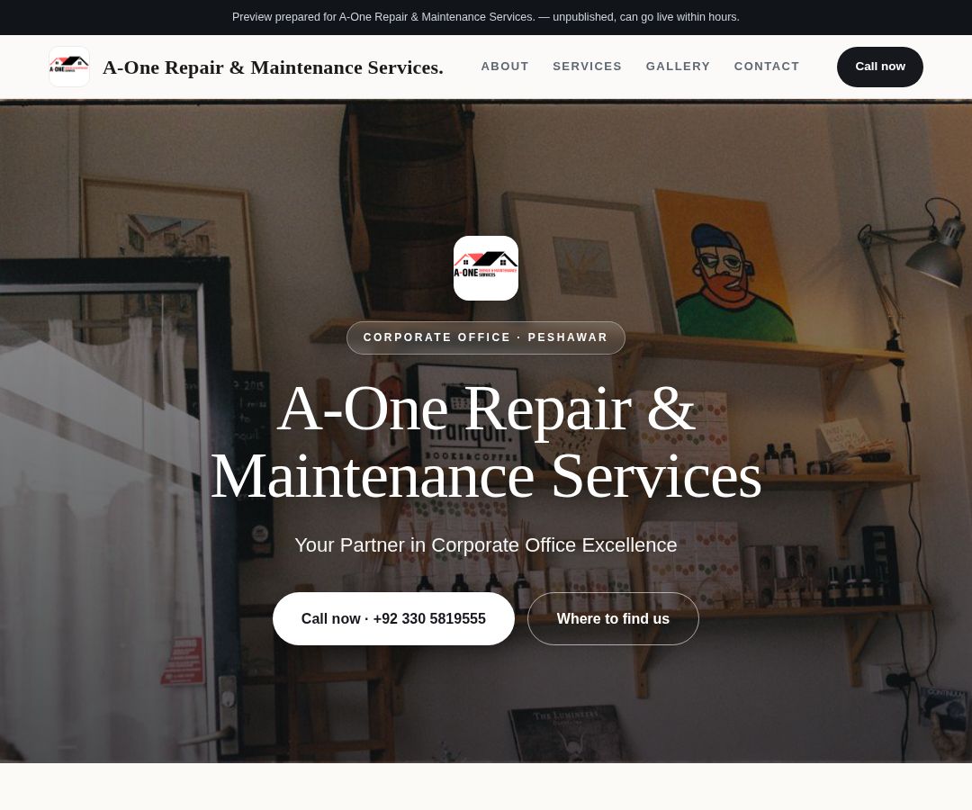 A-One Repair & Maintenance Services.
