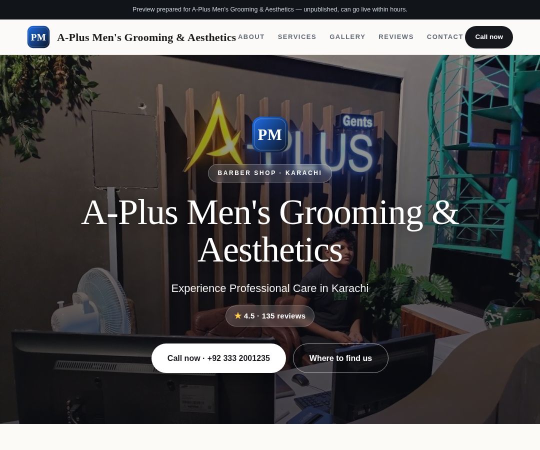 A-Plus Men's Grooming & Aesthetics