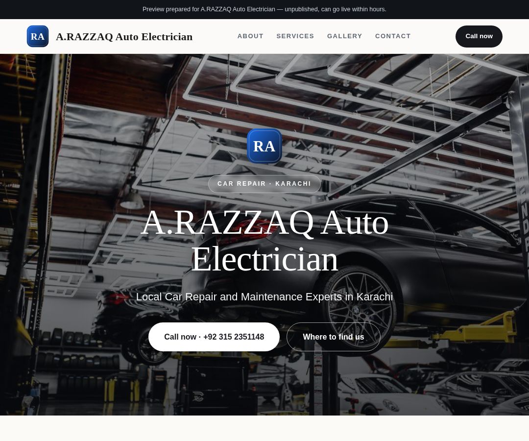 A.RAZZAQ Auto Electrician