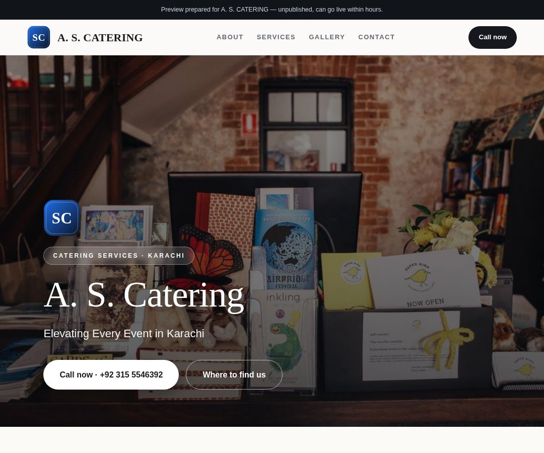 A. S. CATERING
