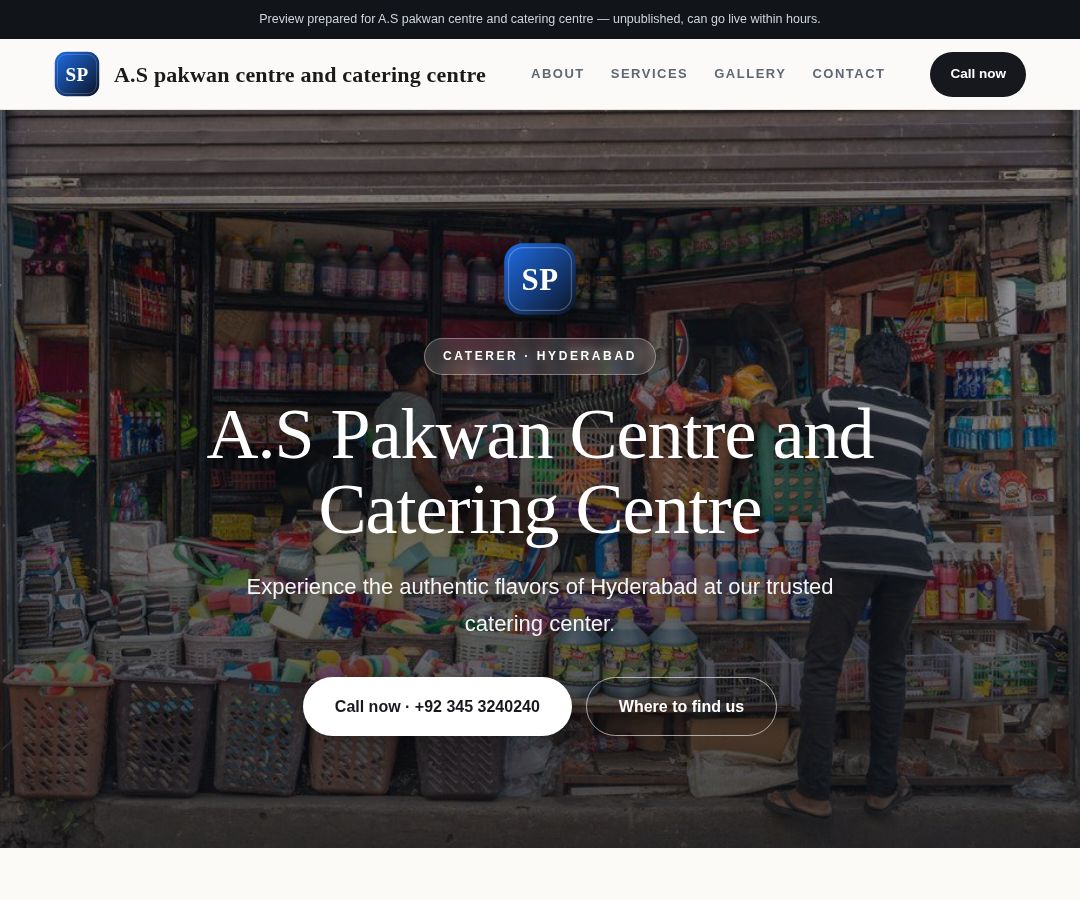 A.S pakwan centre and catering centre