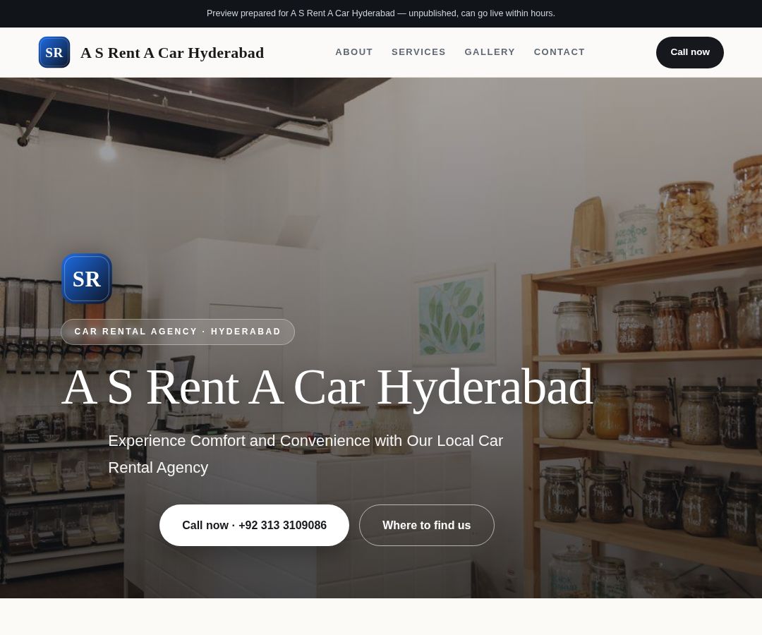 A S Rent A Car Hyderabad