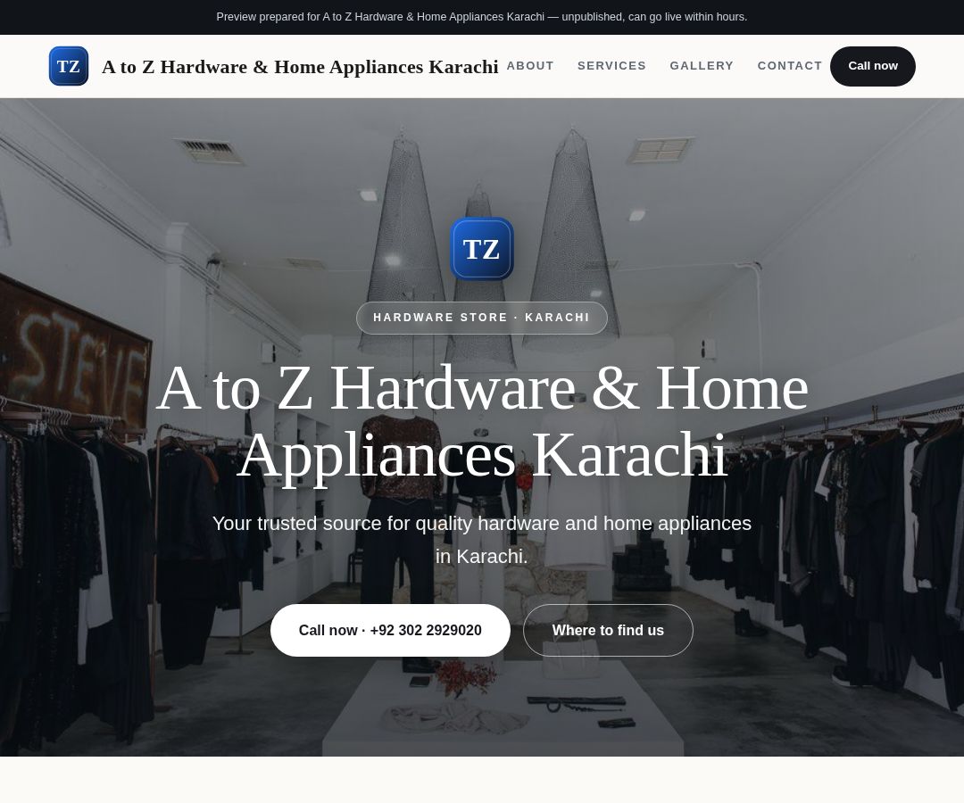A to Z Hardware & Home Appliances Karachi