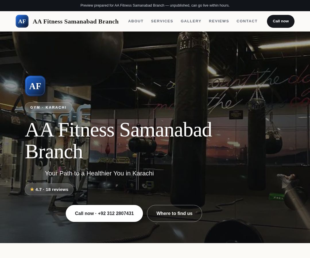 AA Fitness Samanabad Branch