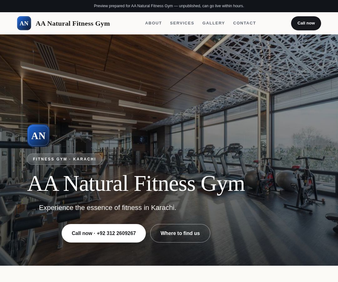 AA Natural Fitness Gym
