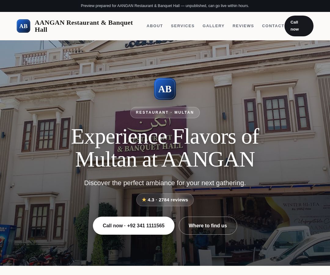 AANGAN Restaurant & Banquet Hall