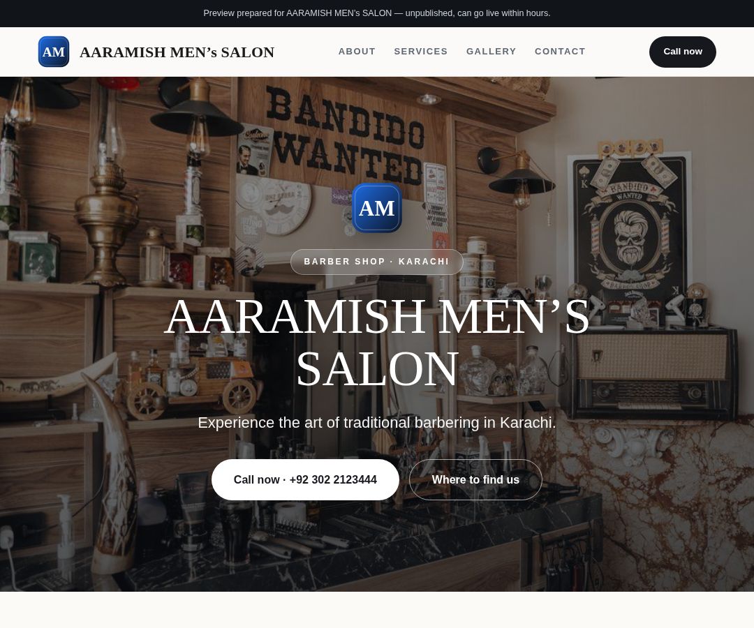 AARAMISH MEN’s SALON