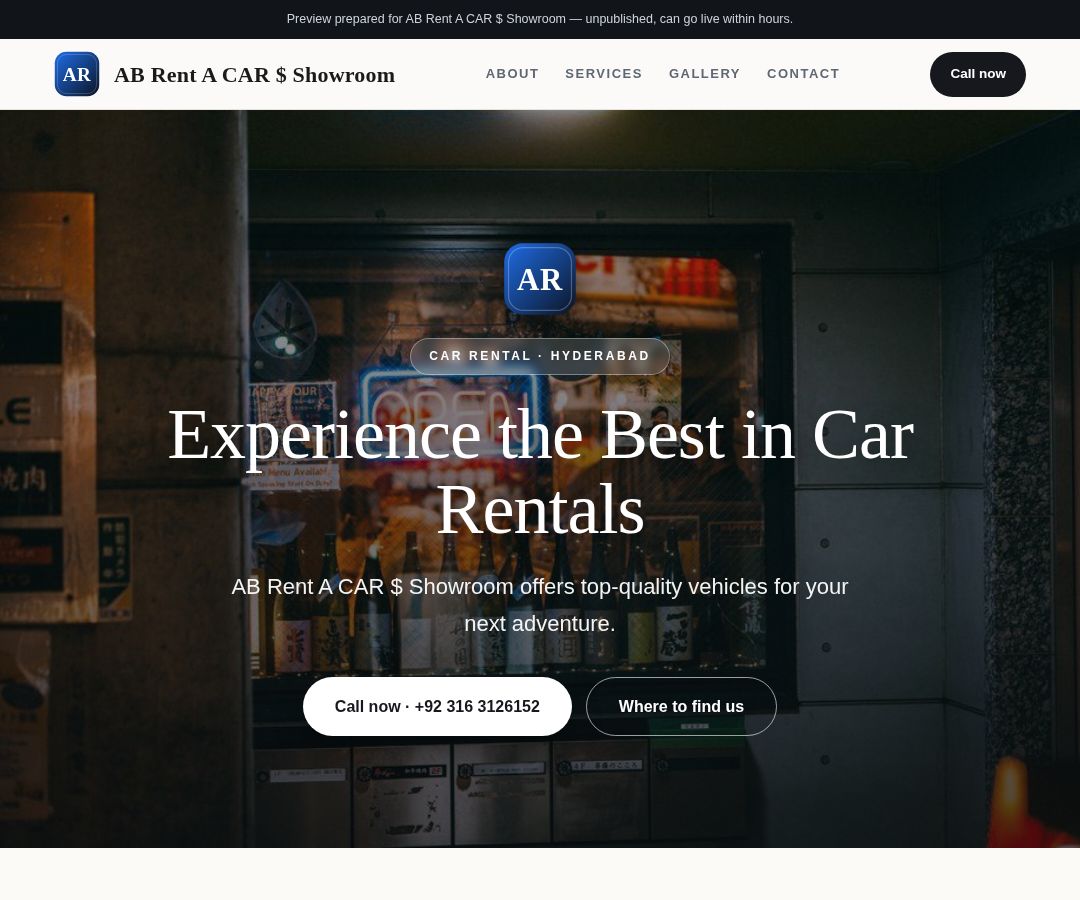 AB Rent A CAR $ Showroom