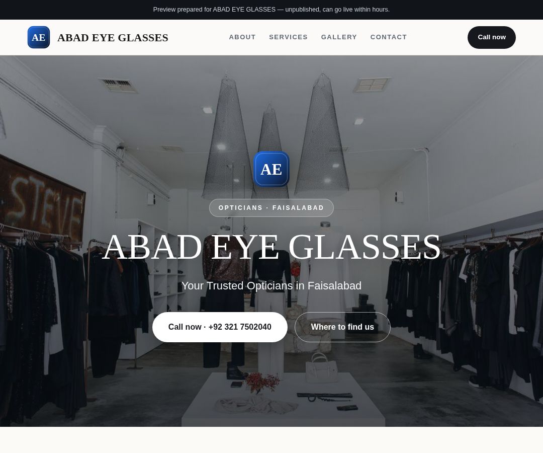 ABAD EYE GLASSES