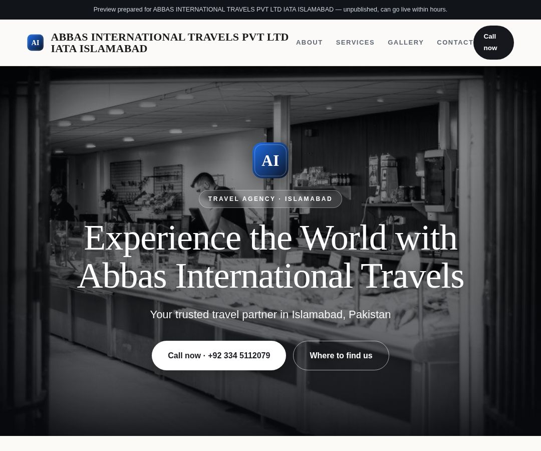 ABBAS INTERNATIONAL TRAVELS PVT LTD IATA ISLAMABAD