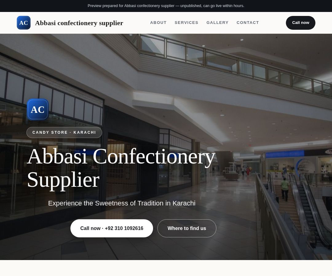 Abbasi confectionery supplier