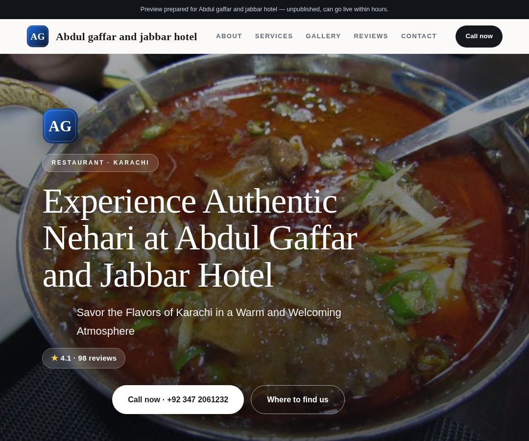 Abdul gaffar and jabbar hotel