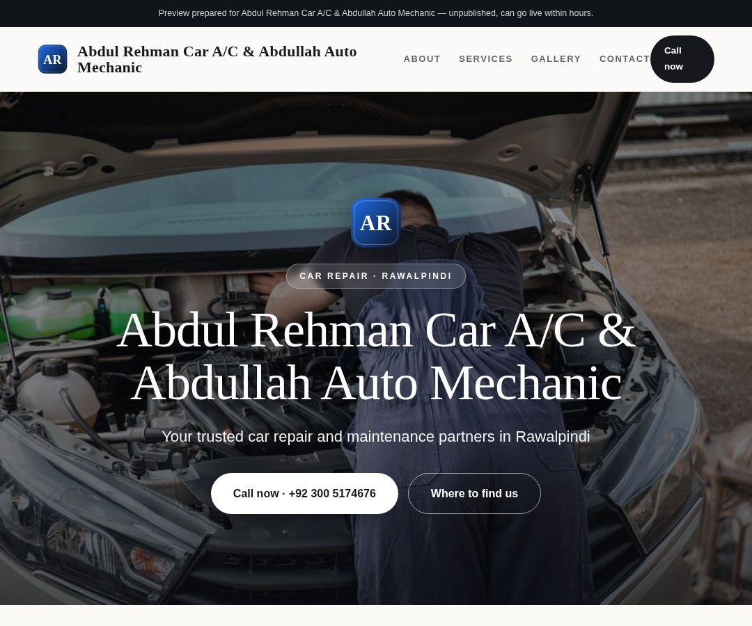 Abdul Rehman Car A/C & Abdullah Auto Mechanic