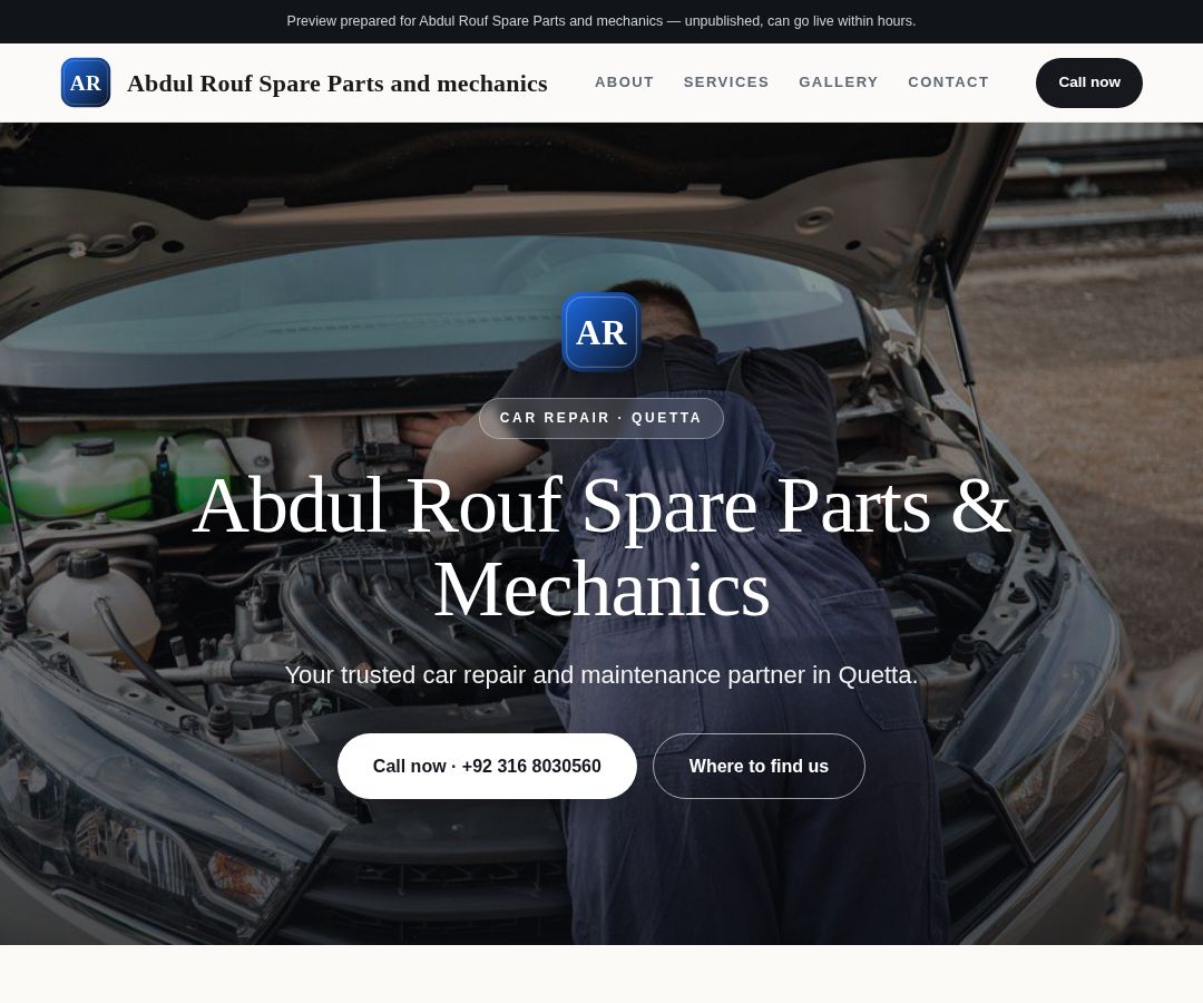 Abdul Rouf Spare Parts and mechanics