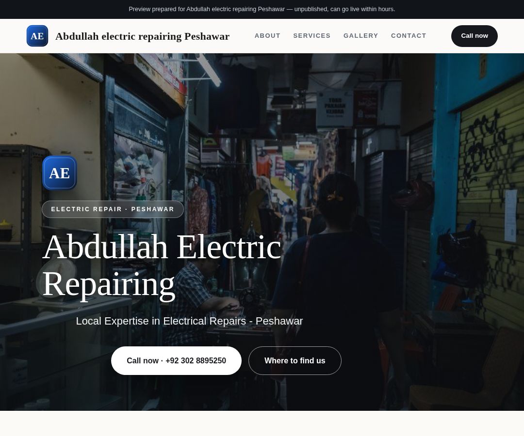 Abdullah electric repairing Peshawar