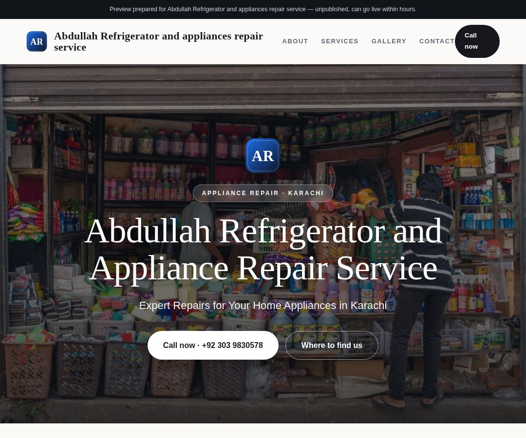 Abdullah Refrigerator and appliances repair service