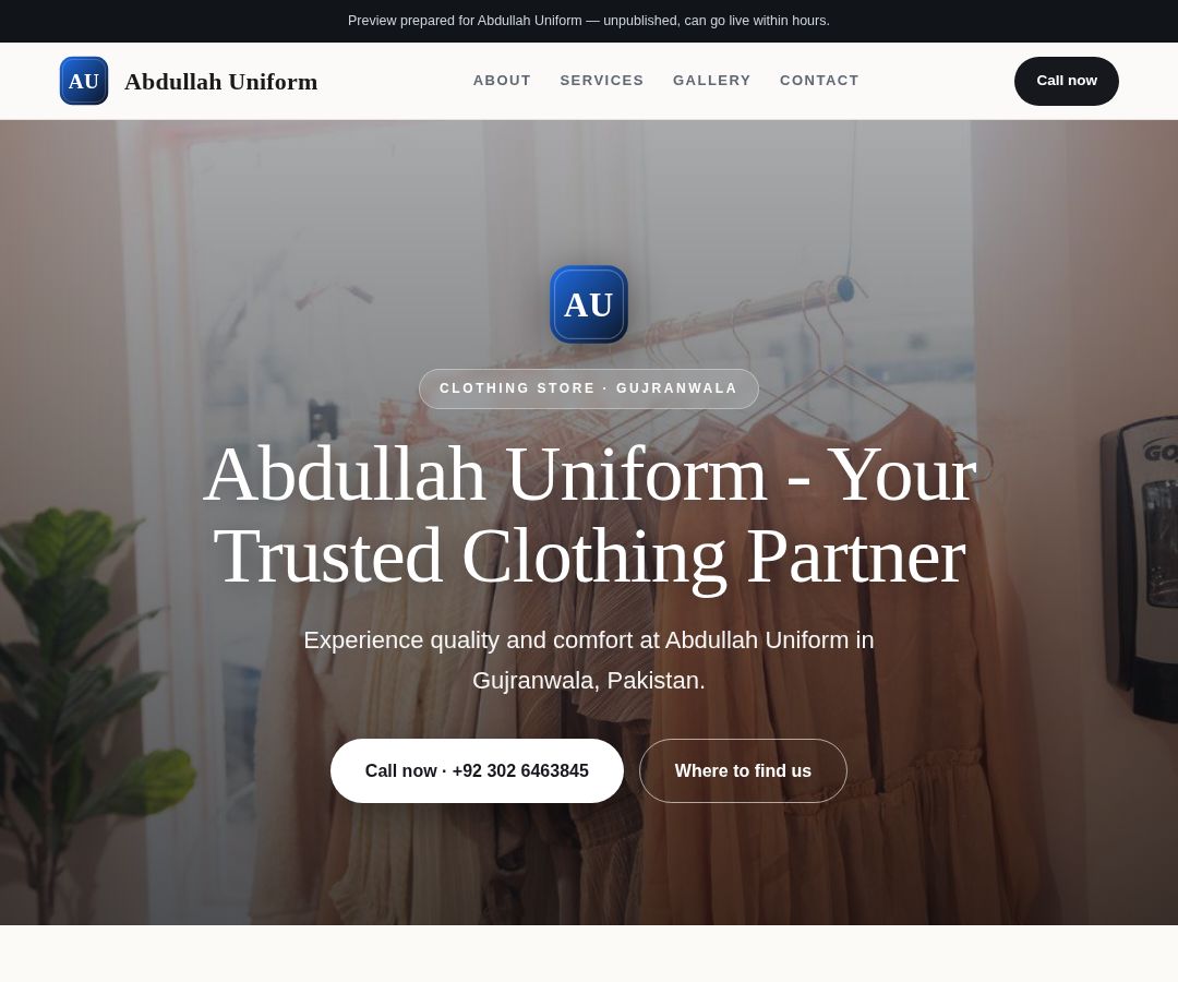 Abdullah Uniform