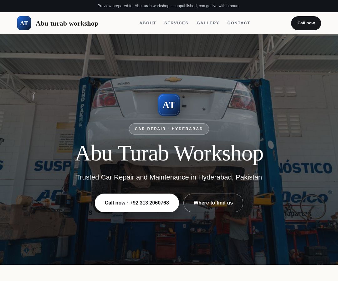 Abu turab workshop