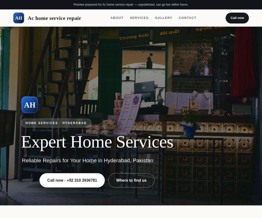 Ac home service repair