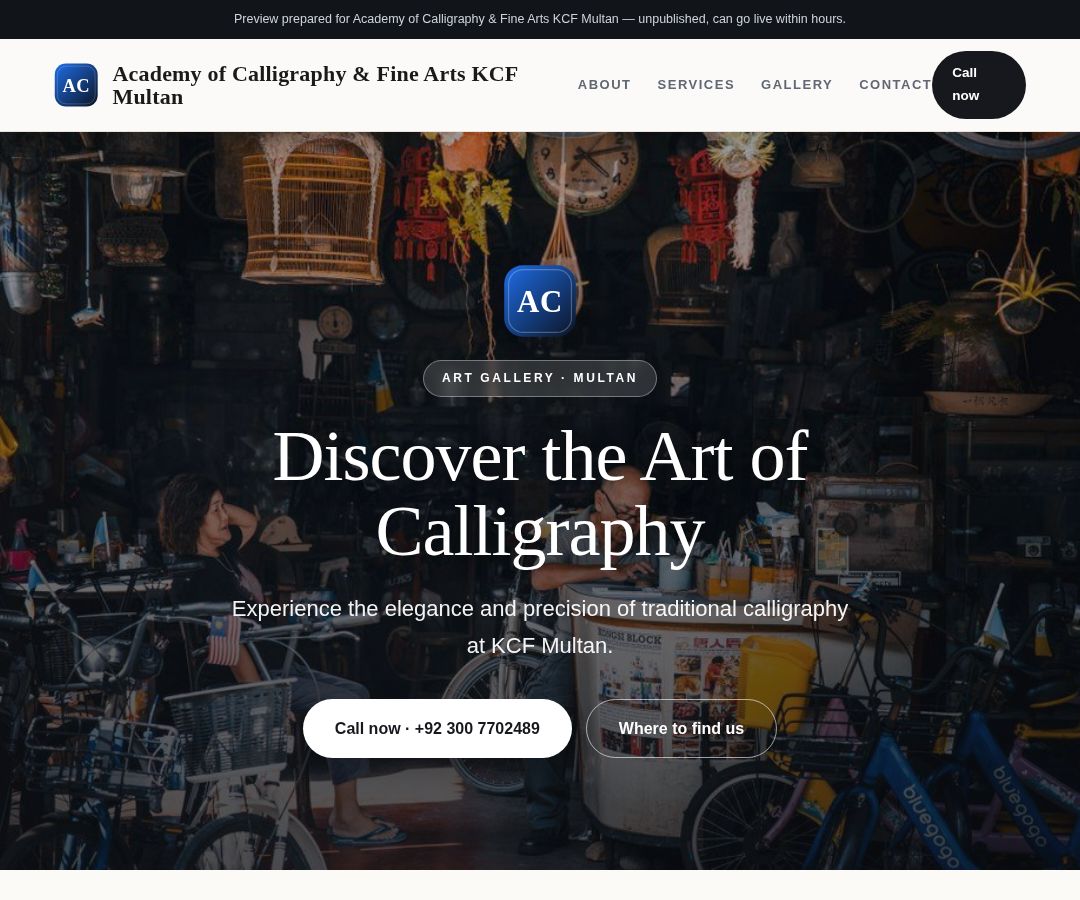 Academy of Calligraphy & Fine Arts KCF Multan
