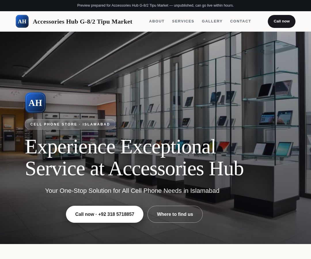 Accessories Hub G-8/2 Tipu Market
