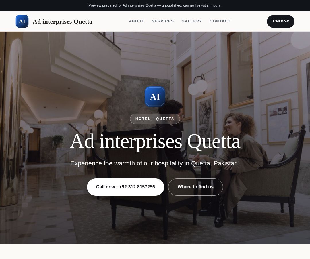 Ad interprises Quetta