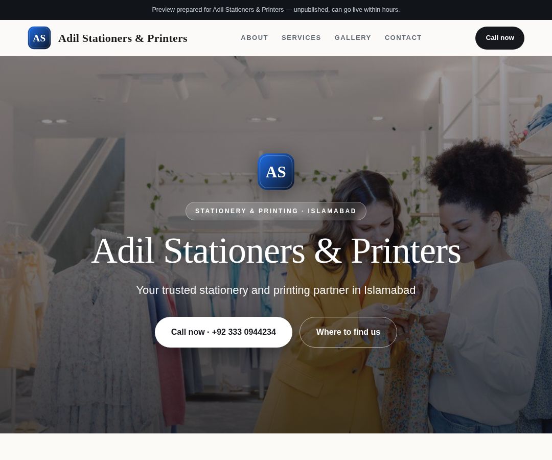 Adil Stationers & Printers
