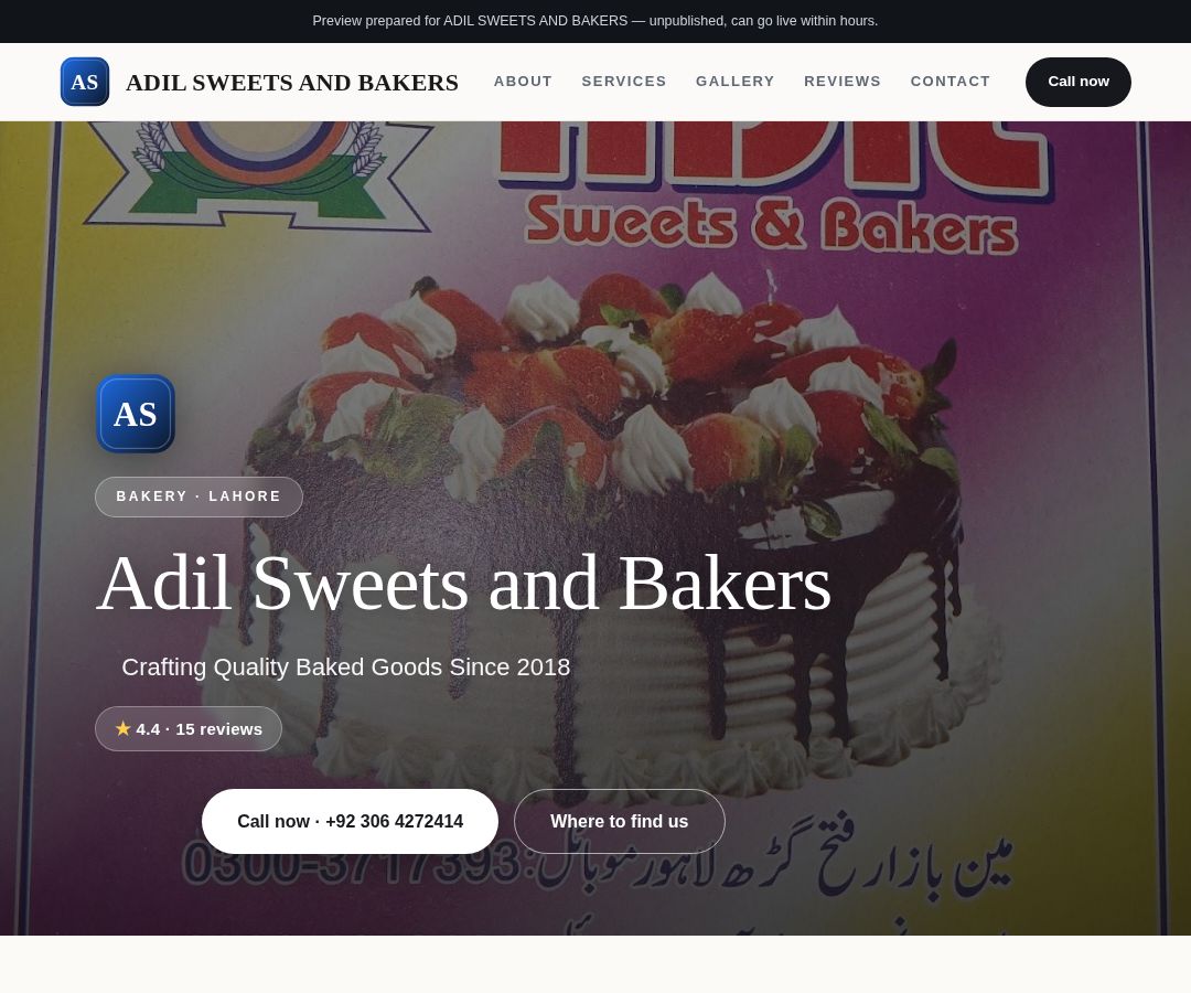 ADIL SWEETS AND BAKERS