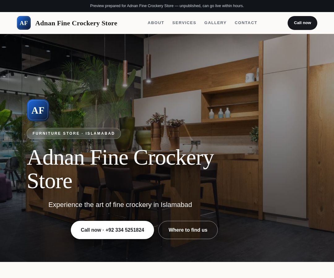 Adnan Fine Crockery Store