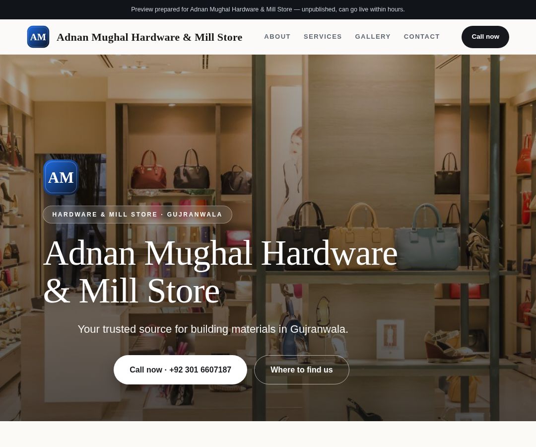 Adnan Mughal Hardware & Mill Store