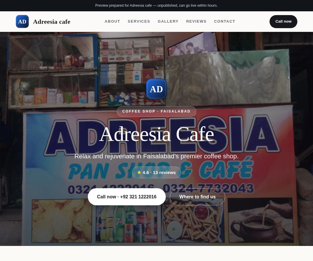 Adreesia cafe