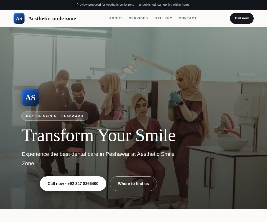 Aesthetic smile zone