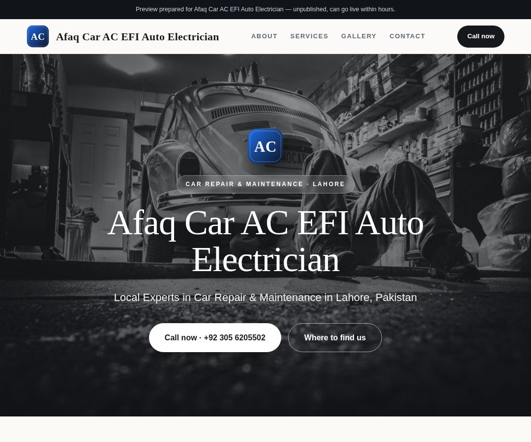 Afaq Car AC EFI Auto Electrician