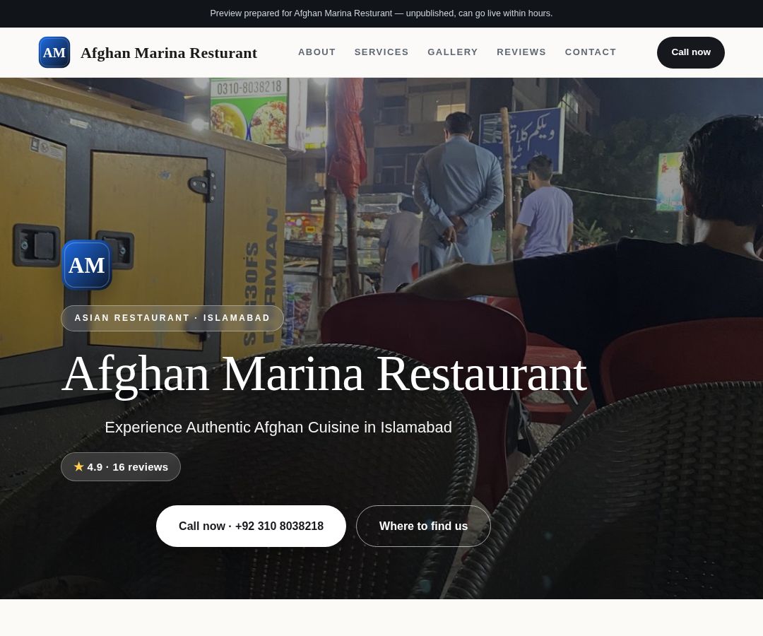 Afghan Marina Resturant