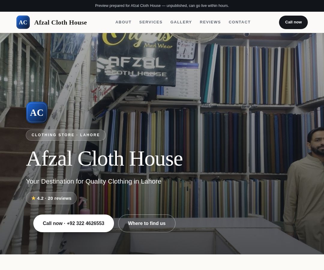 Afzal Cloth House