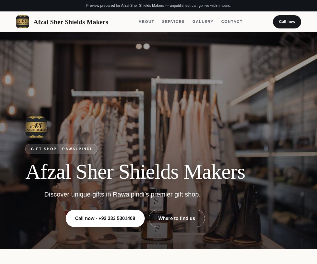 Afzal Sher Shields Makers
